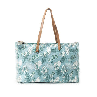 Delft Garden Weekender Bag in gray