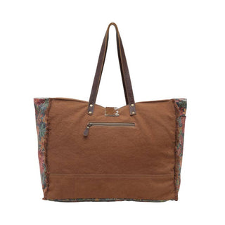 Fyole Weekender Bag has a zipper exterior pocket on the back