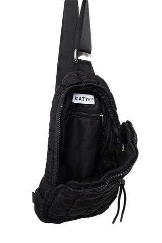 Black Quilted Sling Bag