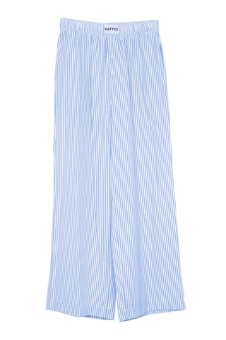 Blue Striped Boxer Pants