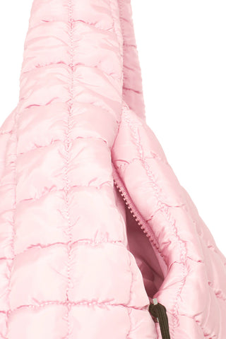 Light Pink Quilted Puffer Tote