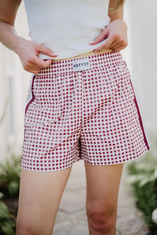 Maroon Plaid Boxers