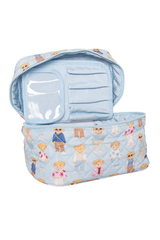 Teddy Bears Makeup Bag has brush inserts