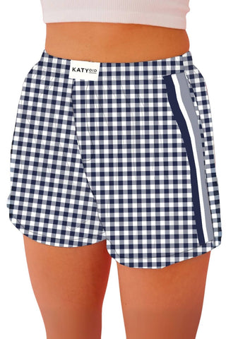 Navy Plaid Women's Boxers