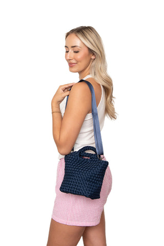 Navy Bucket Tote Bag