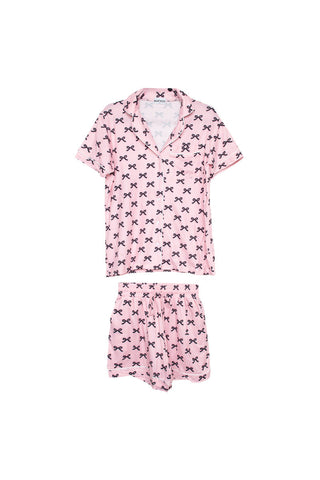 Black & Pink Mini Coquette Bows Loungewear