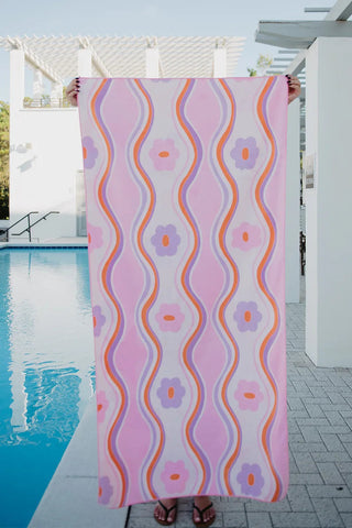 Beach Shells Quick Dry Beach Towel  - 2 sides for 2 vibes