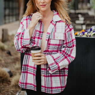 Magenta & Purple Plaid Shacket
