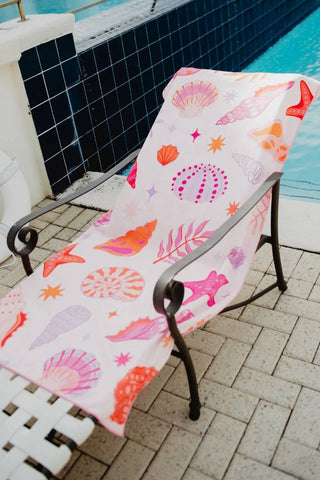 Beach Shells Quick Dry Beach Towel is perfect for beach or poolside