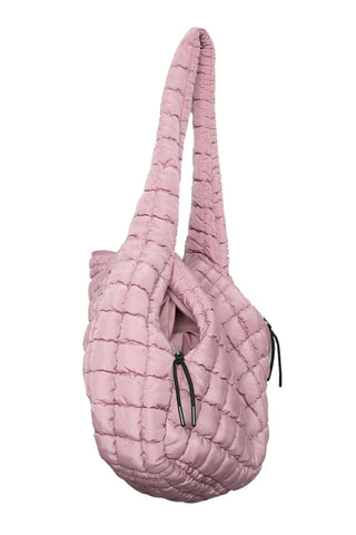 Mauve Quilted Puffer Tote