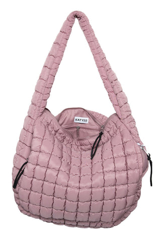 Mauve Quilted Puffer Tote
