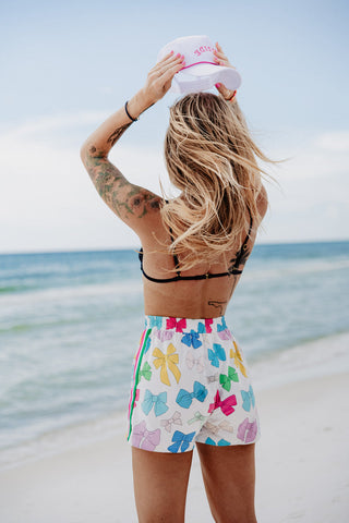 Multicolored Bows Ladies Boxer Shorts
