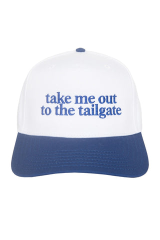 Take Me Out to The Tailgate Two-Toned Hat - Blue and White