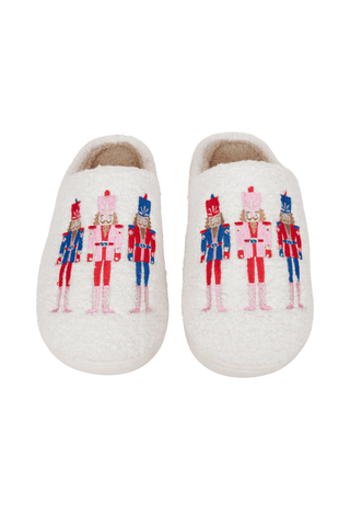 Nutcrackers Holiday Fuzzy Slippers